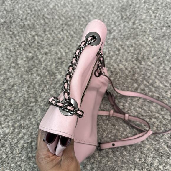 Coach Parker Pink Leather Backpack Turn Lock READ - Picture 10 of 16